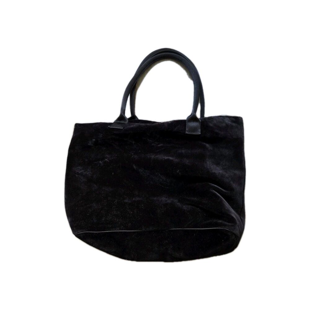 Bath & Body Works Black Velvet Tote Bag Shoulder Purse Travel Overnight EUC